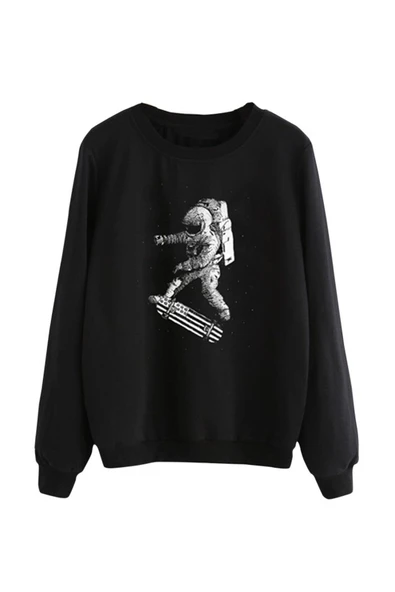 fame-stoned Astronot Baskılı Sweatshirt ürün görseli 1