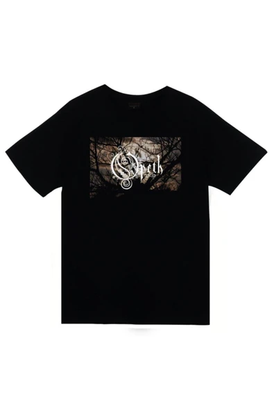fame-stoned  Unisex Siyah Opeth Baskılı T-shirt