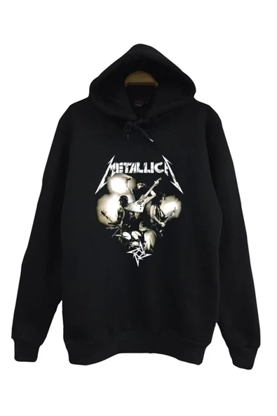 fame-stoned  Metallica Baskılı Kapüşonlu Sweatshirt ürün görseli 1
