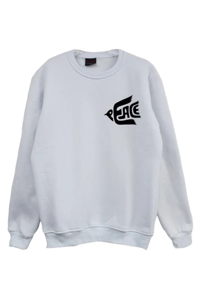 fame-stoned Peace Kuş Baskılı Sweatshirt
