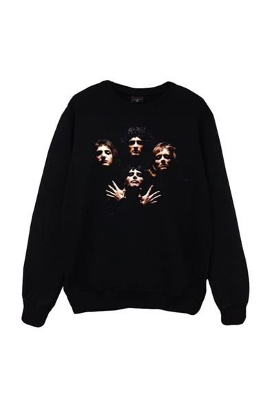 fame-stoned  Queen Baskılı Sweatshirt