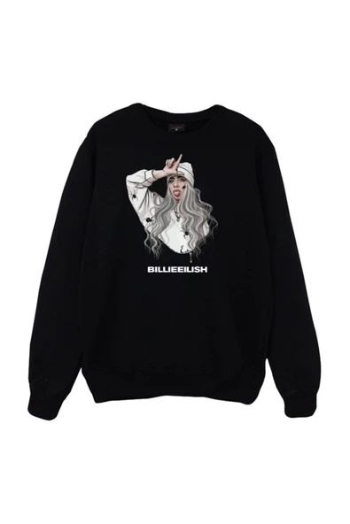 fame-stoned Billie Eilish Baskılı Sweatshirt ürün görseli