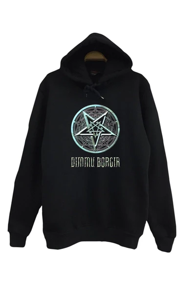 fame-stoned  Dimmu Borgir Baskılı Kapüşonlu Sweatshirt ürün görseli
