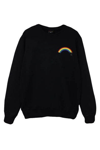 fame-stoned Gökkuşağı Baskılı Sweatshirt ürün görseli 1