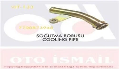 Vitesse 133  Soğutma Borusu Kangoo Megane Laguna 1.9D F8Q 1.8 16V F4P 2.0 8V F3R ürün görseli