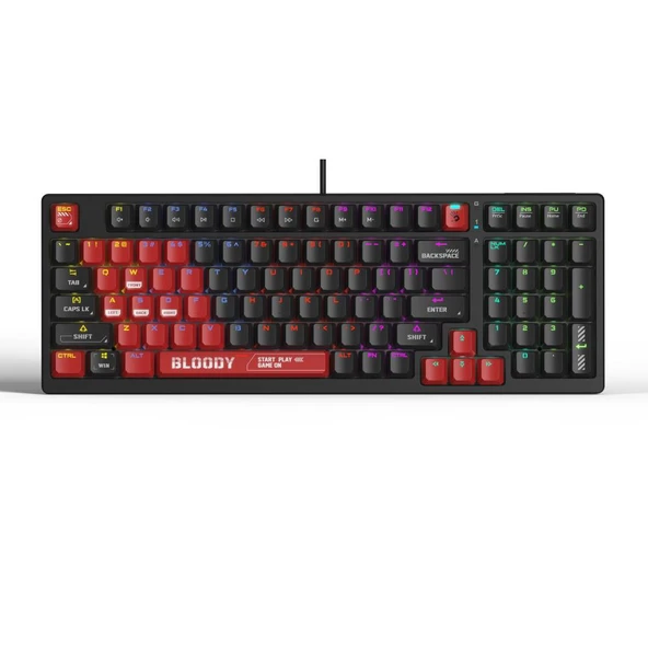 A4Tech Bloody S98 FIRE BLACK Hot Swappable Kablolu RGB Mekanik Gaming Klavye - 2