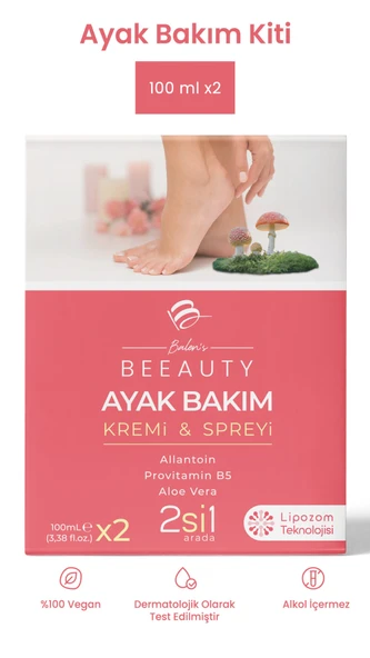 BALEN’S BEEAUTY AYAK BAKIM KREMİ - SPREYİ (İKİLİ SET) * 100 ML*2 ürün görseli 1