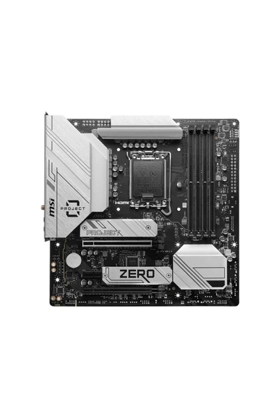 MSI B760M Project Zero Wi-Fi Intel LGA1700 DDR5 Micro ATX Anakart