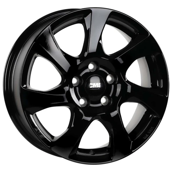 CMS-1060-03 6.5x16" -4x108 ET37.5 63.4 Complete Black Gloss Jant (4 Adet) ürün görseli