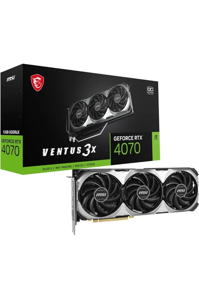 MSI RTX 4070 Ventus 3X E 12G OC 192 Bit GDDR6X 12 GB Ekran Kartı