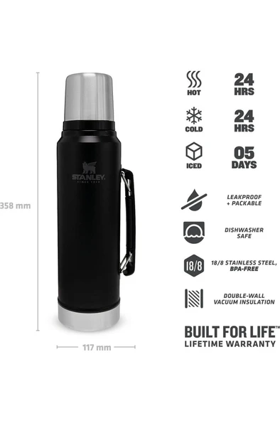 Stanley Klasik Vakumlu Çelik Termos 1 Lt-10-08266-002 - 2