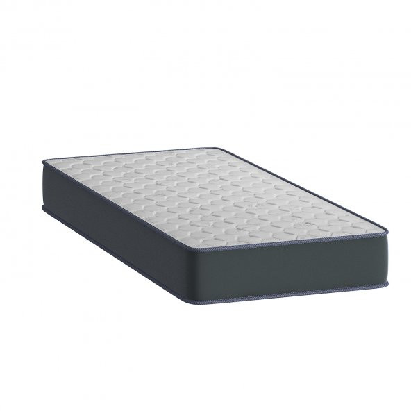 Mobpazar Helena Baza Başlık+Ortopedik Yatak Seti 90X190 cm Antrasit Renk Tek Kişilik S&uumlper Set - 5