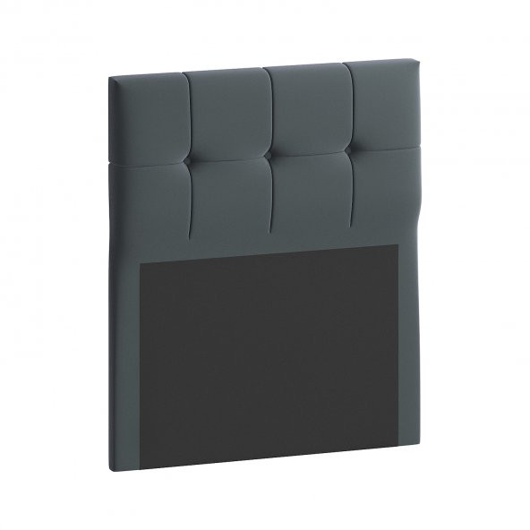 Mobpazar Helena Baza Başlık+Ortopedik Yatak Seti 90X190 cm Antrasit Renk Tek Kişilik S&uumlper Set - 6