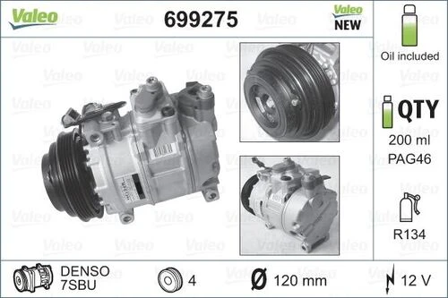 Valeo 699275  Kompresör Audi Skoda VW - 1