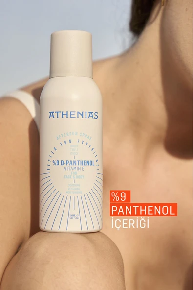 ATHENİAS Plaj Güneş Koruma Seti Vücut Güneş Sütü + Yüz Güneş Kremi + After Sun +Onarıcı Balm+Çanta - 3