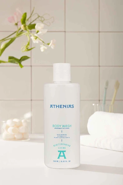 ATHENİAS Niacinamide, E Ve C Vitamini İçeren Duş Jeli 250 ml SLS İçermeyen Nemlendirici SPA Keyfi - 6