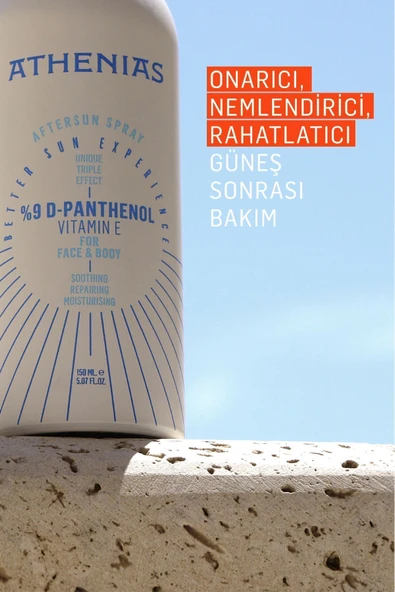 ATHENİAS Panthenol Spray 150 ml Güneş Sonrası E vitamini ve Aloe Vera Kızarıklık Karşıtı Aftersun - 4