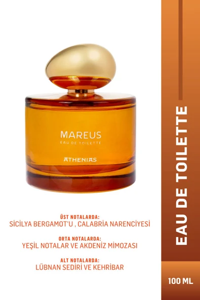 ATHENİAS Mareus EDT Kadın Parfümü | Akdeniz Ülkelerinin Özgün Esans Notaları + Uzun Süre Kalıcılık