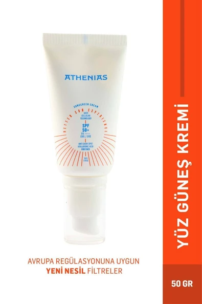 ATHENİAS Sunscreen Anti Dark Spot 50 gr Leke Karşıtı Spf50+ Tüm Cilt Tipleri UVA UVB Yüz Güneş Kremi