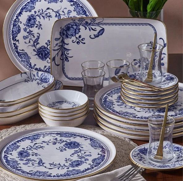 Fecra Wista 35 Parça Gold Fileli Kahvaltı Seti - 2