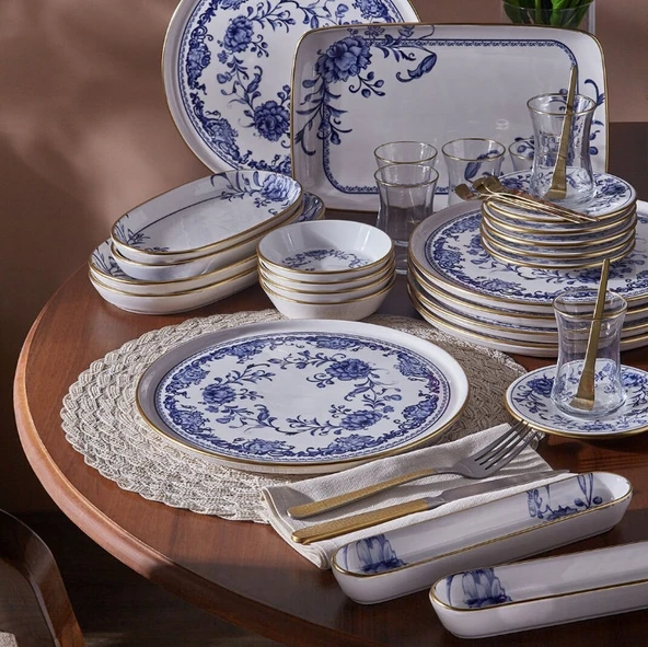 Fecra Wista 35 Parça Gold Fileli Kahvaltı Seti - 3