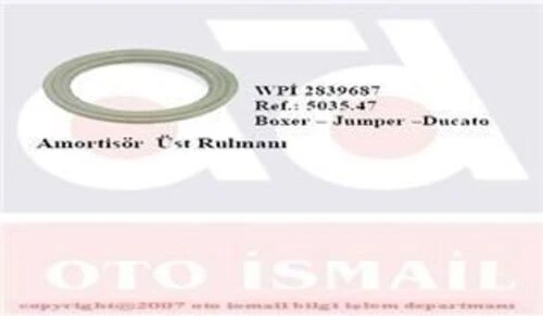 WPI 2839687  Ön Amortisör Rulmanı Sağ Sol Ducato Boxer Jumper 97-13 5035.47 ürün görseli