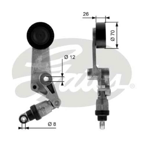 Gates T38286 Gergi Rulmanı Corolla Uyumlu 01-Avensis 03-Rav4 00- 1,4Vvtı1,6Vvtı1,8Vvtı(Kütüklü-Amortisörlü Gergi)