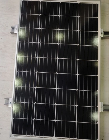 Güneş Paneli Montaj Aparatı 1 Panel İçin 4 Adet 30 cm Profil 4 Adet Son Klemp