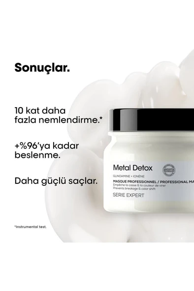 Loreal Professionnel Metal Detox İşlem Görmüş ve Yıpranmış Saçlar İçin Kırılma Karşıtı Koruyucu Maske 150 ml - 3
