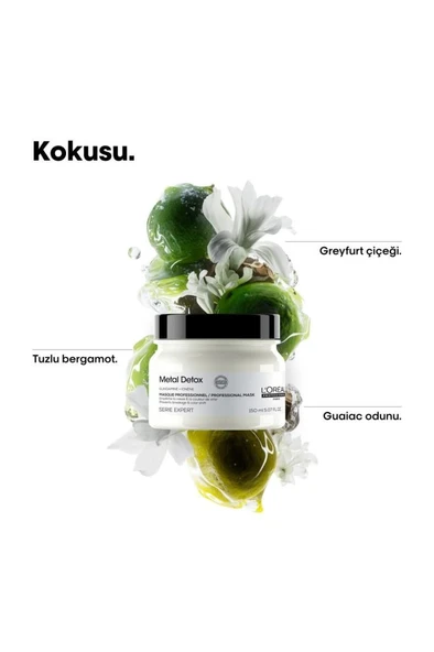 Loreal Professionnel Metal Detox İşlem Görmüş ve Yıpranmış Saçlar İçin Kırılma Karşıtı Koruyucu Maske 150 ml - 5