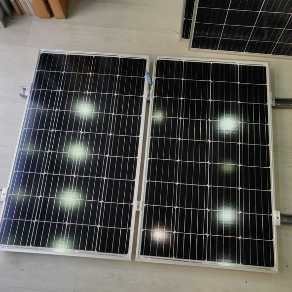 Güneş Paneli Montaj Aparatı 2 Panel İçin 2 Adet 220 cm Profil 6 Adet Klemp - Resim 2