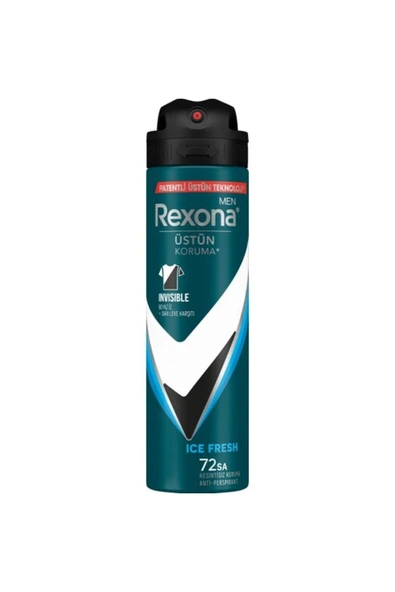 Rexona Men Erkek Sprey Deodorant Invisible Ice Fresh 72 Saat Kesintisiz Üstün Koruma 150 ml - 4