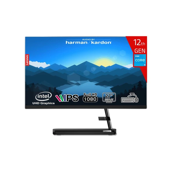 Ideacentre Aıo 3 27IAP7 Intel Core I5-12450H 32GB 1tb SSD Intel UHD Graphics WIN11 Pro 27 IPS Fhd F0GJ00K9TX-321W Siyah All In One Bilgisayar