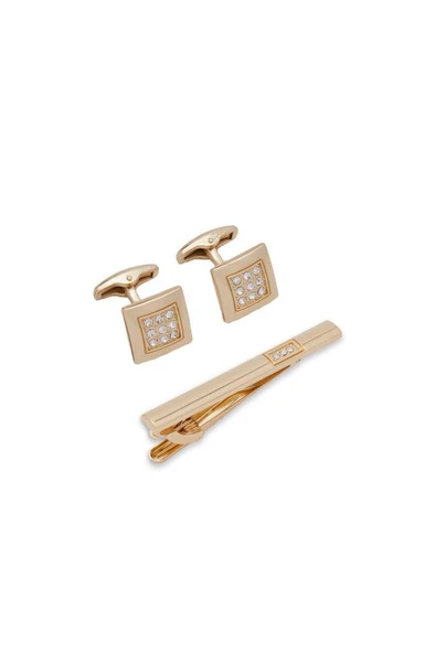 Brianze Premium Kutulu Gold Özel Tasarım Kol Düğmesi ve Kravat İğnesi Set - 2