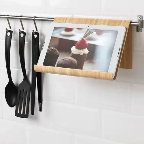 IKEA VIVALLA Tablet Telefon Standı Desteği 26x17 cm Bambu - 4