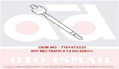 TRW JAR990 ROT MİLİ TRAFIC II 01- / VIVARO 01- / PRIMASTER 01- ürün görseli 1