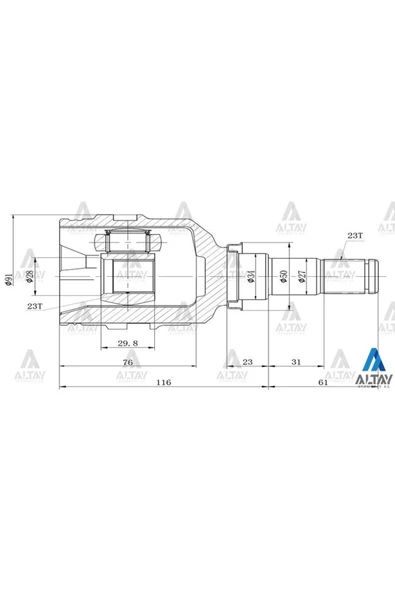 Maher 01850 Aks Kafasi Iç Corolla 88-02 / 1.3-1.6 / 23x23x34 Mhr- ürün görseli