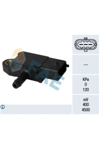 FAE 16108  EGZOZ BASINÇ FARKI SENSÖRÜ ASTRA H J CORSA C D INSIGNIA ürün görseli 1