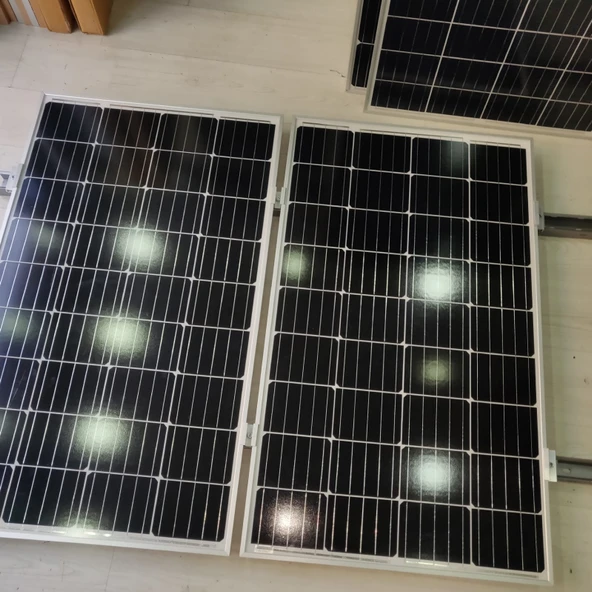 Güneş Paneli Montaj Aparatı 2 Panel İçin 6 Adet 30 cm Profil 6 Adet Klemp - 1