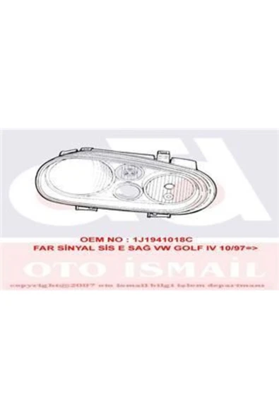 Valeo 086750  FAR SAĞ + SİNYAL GOLF IV 97-06 ELEKTRİKLİ SİSLİ H7+H1 ürün görseli 1