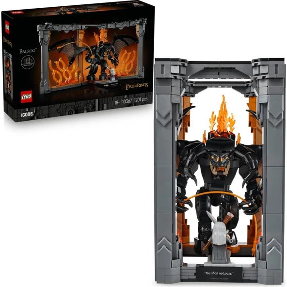 LEGO 10367 Icons Yüzüklerin Efendisi: Balrog Kitaplık Dekoru  (1201 Parça)
