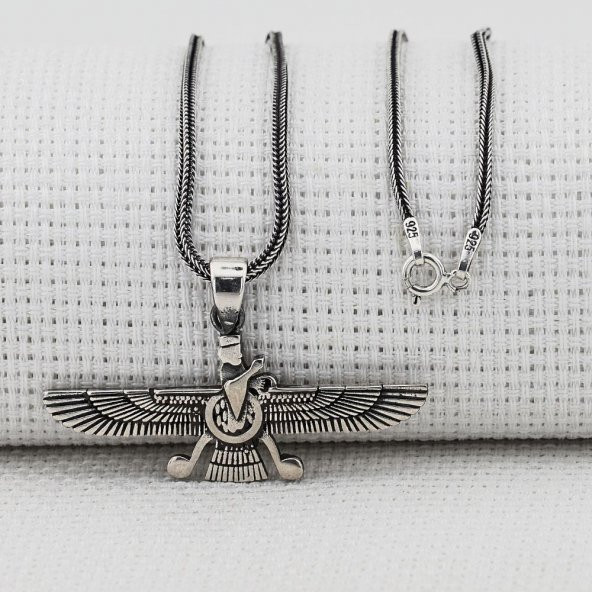 Ahura Mazda 925 Ayar Gümüş Kolye - Resim 2