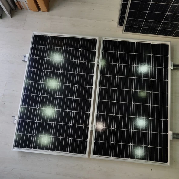 Güneş Paneli Montaj Aparatı 1 Panel İçin 125 cm 2 Adet Profil 4 Adet Klemp