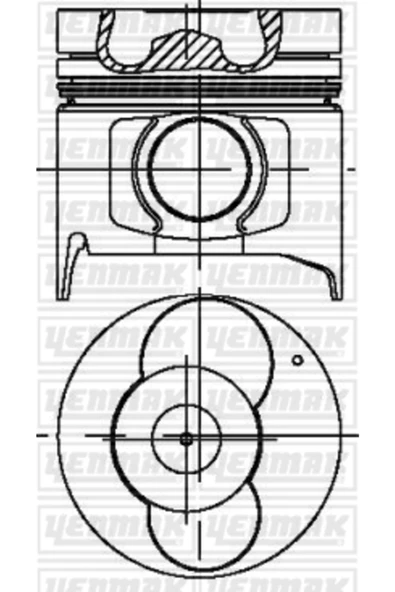 Yenmak 39 PISTON SEGMANLI STD KIA COBRA K3600 NPR SEGMANLI 100MM  -035-000