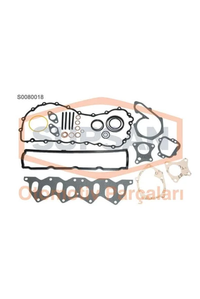 Supsan S0080018 Motor Takım Conta Kangoo Em 1.9d F8q Keçelısız Silindir Kapaksız