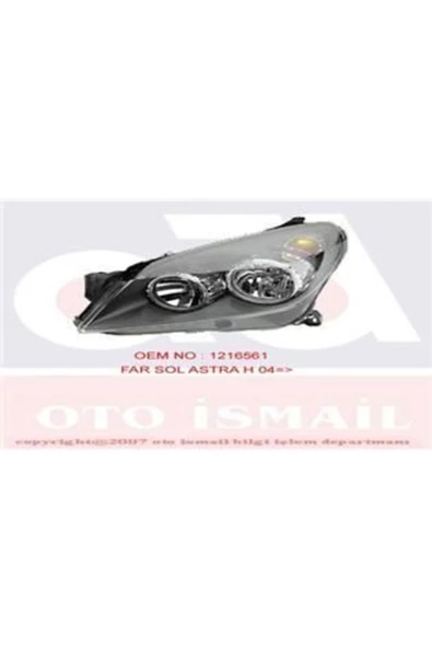 Hella 1EG270370311 Far Sol + Sınyal Astra H 04- Elektrıklı Sıyah H7+h1