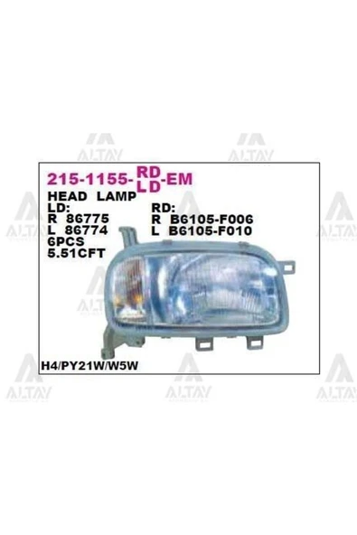 DEPO 2151155LLDEM 215-1155l-ld-em Ön Far Sol Nissan Micra K11 93-97