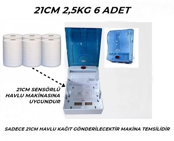 Fotoselli Sensörlü Makine Havlusu Emotion Hareketli Havlu 6'lı 21CM 2,5KG - 3