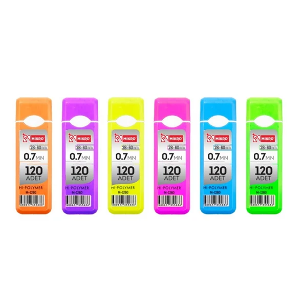 Mikro M-1260 Hi Polymer 60 mm 0.7 Kalem Ucu 120 Li 1 Tüp
