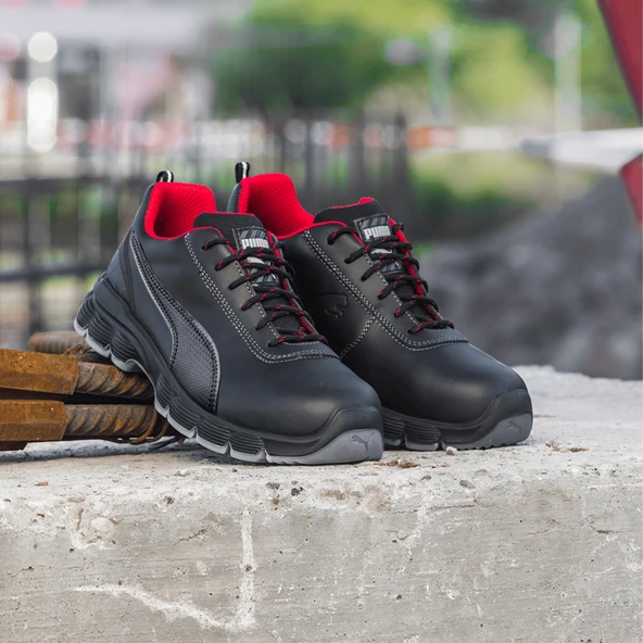 Puma Safety Condor Low Siyah Çelik Burunlu Nubuk Deri İş Ayakkabısı S3 SRC ESD - 2